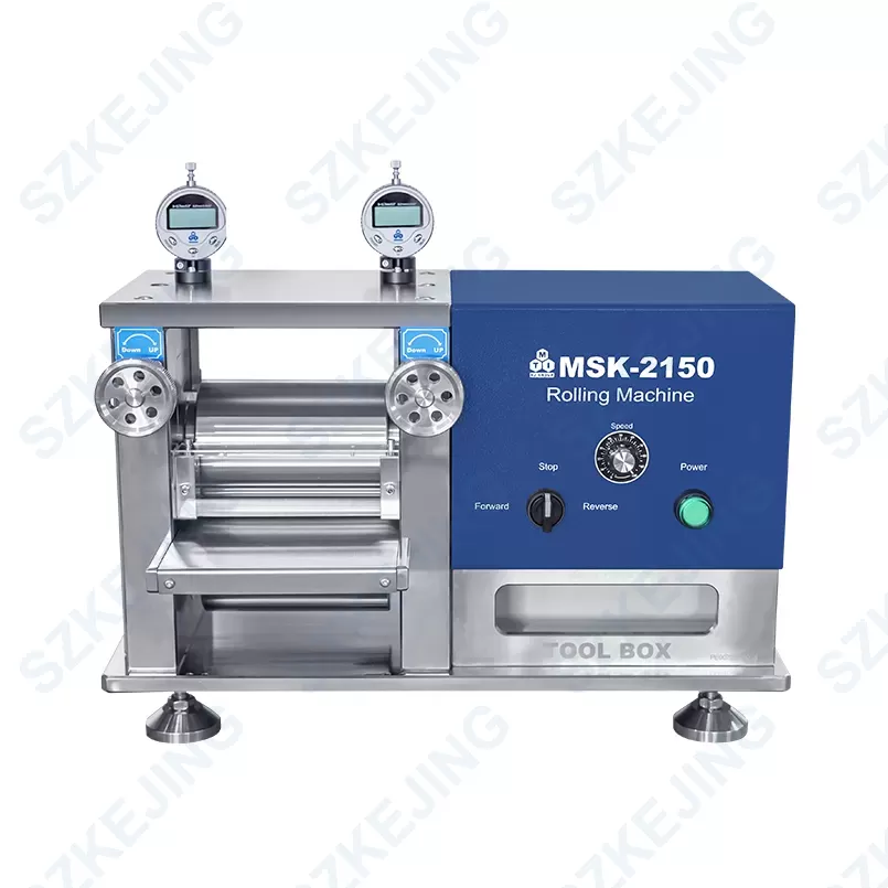 MSK-2150(24V)-01 Electric Precision Rolling Press with Tool Box, Glovebox Compatible-MSK-2150 (24V)