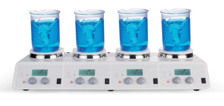 MS-H340-S4数控加热四通道磁力搅拌器图片 MS-H340-S4 Digital 4-Channel Hotplate Magnetic Stirrer